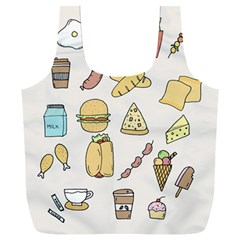 Dinner Meal Food Snack Fast Food Full Print Recycle Bag (xxxl) by Apen