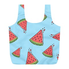 Watermelon Fruit Pattern Tropical Full Print Recycle Bag (l) by Apen