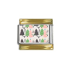 Christmas Trees Icons Gold Trim Italian Charm (9mm) by Apen