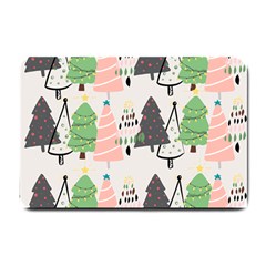 Christmas Trees Icons Small Doormat by Apen