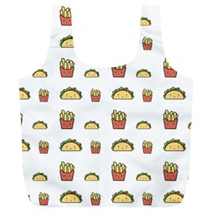 Fries Taco Pattern Fast Food Full Print Recycle Bag (xl) by Apen