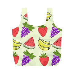 Fruits Pattern Background Food Full Print Recycle Bag (m) by Apen