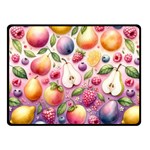 Fruits Apple Strawberry Raspberry Two Sides Fleece Blanket (Small) 45 x34  Blanket Front