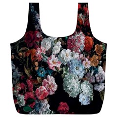 Floral Pattern, Red, Floral Print, E, Dark, Flowers Full Print Recycle Bag (xl) by nateshop