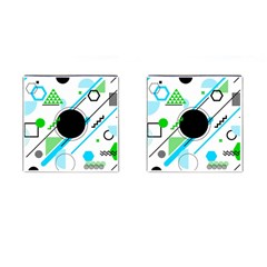 Geometric Shapes Background Cufflinks (square) by Bedest