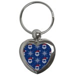 Santa Clauses Wallpaper Key Chain (Heart) Front