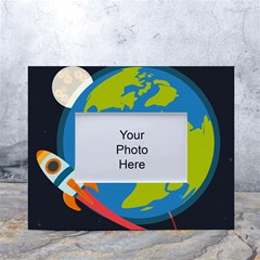 Spaceship Design White Tabletop Photo Frame 4 x6  by Bedest