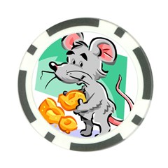 Mouse Cheese Tail Rat Mice Hole Poker Chip Card Guard by Sarkoni