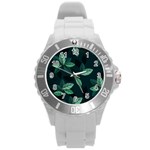 Foliage Round Plastic Sport Watch (L) Front