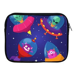 Cartoon Funny Aliens With Ufo Duck Starry Sky Set Apple Ipad 2/3/4 Zipper Cases by Ndabl3x