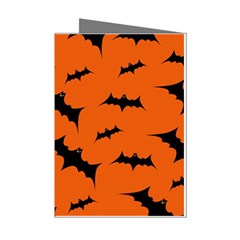 Halloween Card With Bats Flying Pattern Mini Greeting Cards (pkg Of 8) by Hannah976