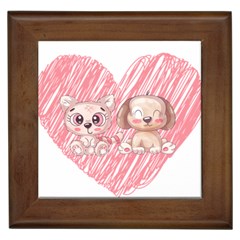 Cat Kitten Feline Pet Animal Cute Framed Tile by Sarkoni