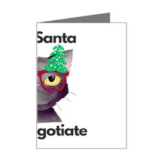 Cute Cat Glasses Christmas Tree Mini Greeting Card by Sarkoni