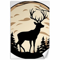 Deer Wildlife Canvas 24  X 36  by Sarkoni