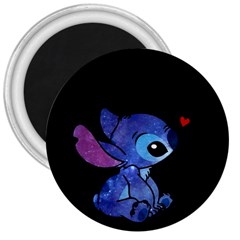 Stitch Love Cartoon Cute Space 3  Magnets by Bedest