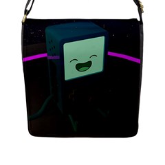 Bmo In Space  Adventure Time Beemo Cute Gameboy Flap Closure Messenger Bag (l) by Bedest