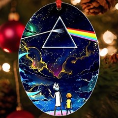 Trippy Kit Rick And Morty Galaxy Pink Floyd Uv Print Acrylic Ornament Oval by Bedest