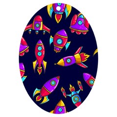 Space Patterns Uv Print Acrylic Ornament Oval by Hannah976