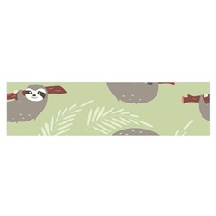 Sloths Pattern Design Oblong Satin Scarf (16  X 60 ) by Hannah976