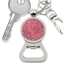 Pink Monstera Bottle Opener Key Chain by ConteMonfrey