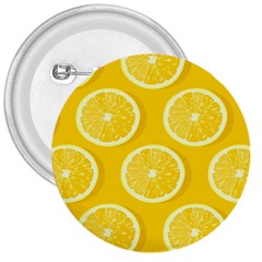 Lemon Fruits Slice Seamless Pattern 3  Buttons by Ravend