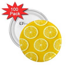 Lemon Fruits Slice Seamless Pattern 2 25  Buttons (100 Pack)  by Ravend