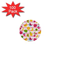 Tropical Fruits Berries Seamless Pattern 1  Mini Buttons (100 Pack)  by Ravend