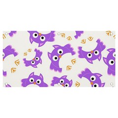 Purple Owl Pattern Background Banner And Sign 4  X 2  by Apen