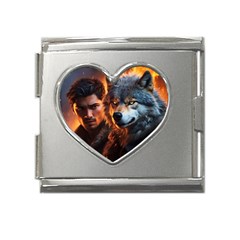 Be Dare For Everything Mega Link Heart Italian Charm (18mm) by Saikumar