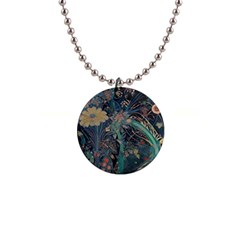 Vintage World Map 1  Button Necklace by Jatiart