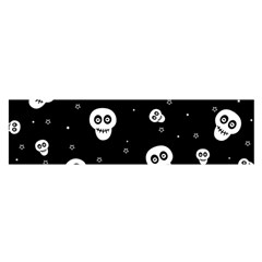 Skull Pattern Oblong Satin Scarf (16  X 60 ) by Ket1n9