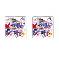 United States Of America Usa  Images Independence Day Cufflinks (square) by Ket1n9