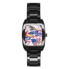 United States Of America Usa  Images Independence Day Stainless Steel Barrel Watch by Ket1n9