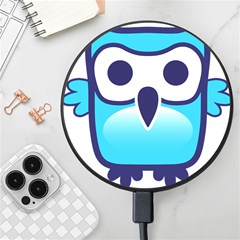 Owl Logo Clip Art Wireless Fast Charger(black) by Ket1n9