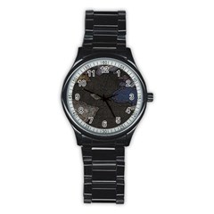 World Map Stainless Steel Round Watch by Ket1n9