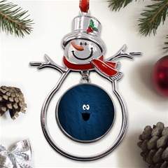 Funny Face Metal Snowman Ornament by Ket1n9