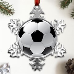 Soccer Ball Metal Small Snowflake Ornament by Ket1n9