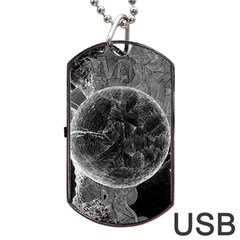 Space Universe Earth Rocket Dog Tag Usb Flash (two Sides) by Ket1n9