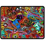 Art Color Dark Detail Monsters Psychedelic Two Sides Fleece Blanket (Large) 80 x60  Blanket Front