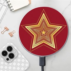 Christmas Star Seamless Pattern Wireless Fast Charger(white) by Ket1n9