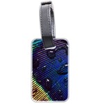 Peacock Feather Retina Mac Luggage Tag (two sides) Back