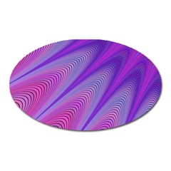 Purple Star Sun Sunshine Fractal Oval Magnet by Ket1n9