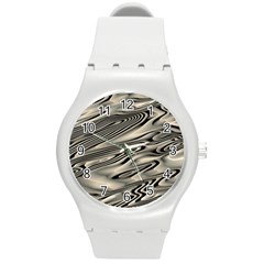 Alien Planet Surface Round Plastic Sport Watch (m) by Ket1n9