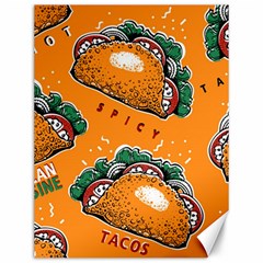 Seamless Pattern With Taco Canvas 12  X 16  by Ket1n9