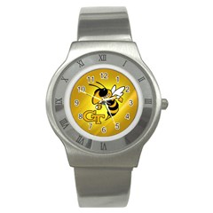 Georgia Institute Of Technology Ga Tech Stainless Steel Watch by Ket1n9