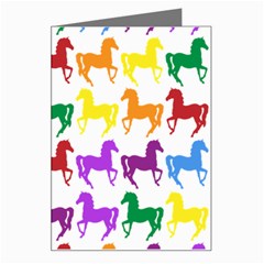 Colorful Horse Background Wallpaper Greeting Card by Hannah976