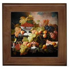 Abundance Of Fruit Severin Roesen Framed Tile by Hannah976