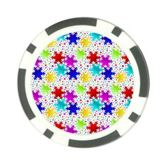 Snowflake Pattern Repeated Poker Chip Card Guard (10 Pack) by Hannah976