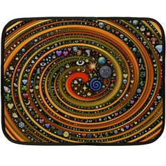 Swirl Vortex Emoji Cyclone Motion Art Fleece Blanket (mini) by Paksenen