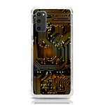 Circuits Circuit Board Orange Technology Samsung Galaxy S20 6.2 Inch TPU UV Case Front